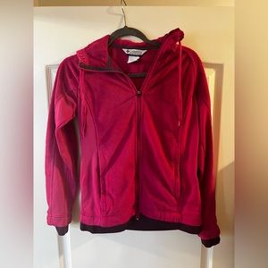 Columbia hot pink fleece jacket size small